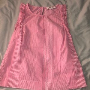 Vineyard Vines Seersucker Ruffle Top